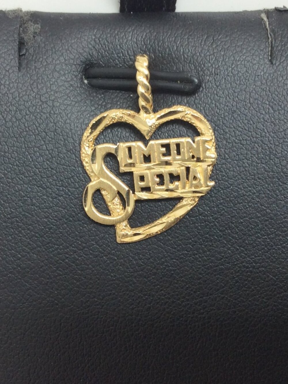 Solid 14K Yellow REAL Gold Someone special Pendant Charm 2.00 grams